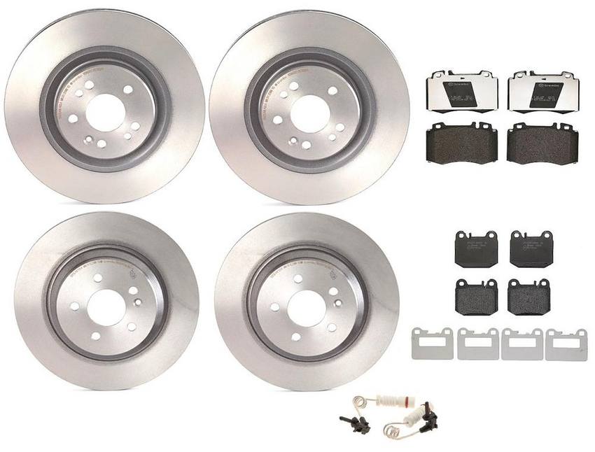 Brembo Brake Pads and Rotors Kit - Front and Rear (345mm/331mm) (Low-Met)